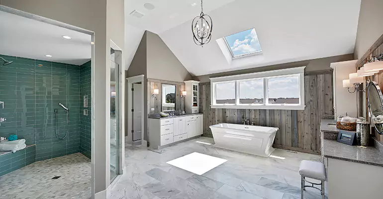 Guest Bathroom Flooring Remodel in Ponderosa Park